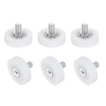 uxcell 6Pcs 26mm Drawer Rollers, M6 x 0.35" Thread Plastic Positioning Pulleys Flat Surface Small Drawer Pulley Bearing Replacement Wheel for Furniture Parts Cabinet Cupboard Slides - size: 26mm M6 x 0.35"