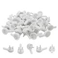 Hordion 50 PCS Plastic Picture Hangers 25*15mm Photo Frame Hanging Hooks | Traceless Wall Hooks, Invisible Nail Hardwall Hanger for Hanging Picture, Photo, Frame