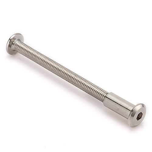 M6 Furniture Joint Connector Bolt & Cap Nut Kit 50MM 10pcs - size: 50mm (10pcs)