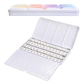 PATIKIL Empty Watercolor Palette, Metal Watercolor Tin with 52pcs Half Pans Paint Case with Lid Paint Box for Travel Gouache Oil Painting, Colorful 52 Wells - style: 52 Wells