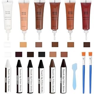 Kenbry Wood Repair Kit,Quick Fix Stick Restore Scratch, Holes for Wooden - color: 6+6 Color