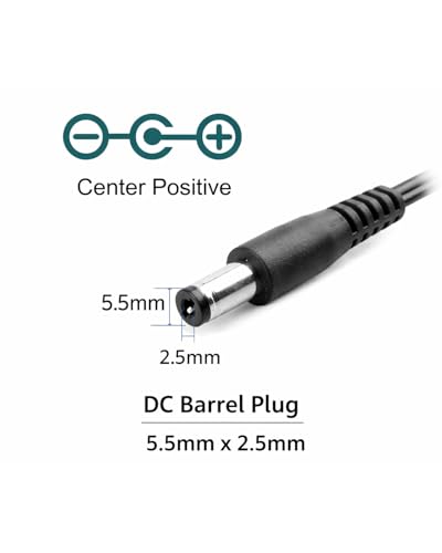 24V 1.5A Power Supply AC Adapter, 100-240V 50-60Hz to DC 24V 1.5A Switching Converter, DC Power Cord with 5.5x2.5mm/2.1mm Plug