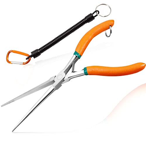 Long Reach Needle Nose Pliers 7" Thin Extra Long Needle Nose Plier - style: Sharp Point