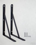 2 Pack L11 x H 8" Black Heavy Duty Shelf Brackets with Screws Metal Shelf Brackets Shelf Support Angle Brackets for Shelves L Brackets Heavy Duty Floating Shelf - size: 11''x8'', style: 2 Pack-Black