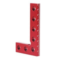 Mini Small Square Center Finder Tool Aluminum Alloy Woodworking 90 Degree Machinist Square L Ruler for Round Square Stock Edges Marking Carpenters Layout Gauge (3.94 x 2.36 in, Red)