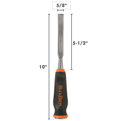 Buck Bros. 74714 5/8-Inch Comfort Grip Wood Chisel, Beveled Edge Wood Chisel for Carpentry and Woodworking - style: Comfort Grip