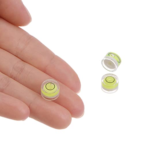 HARFINGTON 3pcs Round Bubble Level 10x6mm Mini Circular Bullseye Spirit Levels for Leveling Camera Tripod Telescope Workshop Turntable Pictures Frame, Lime - color: Lime (Black Circle), size: 10x6mm
