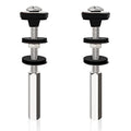 Universal Toilet Tank to Bowl Bolts Kit, Heavy Duty Toilet Bolts, Waterproof Stainless and Rubber Washers Gaskets with Extra Long Nut Screw for Fastening (Silver) (2, Long) - size: Long
