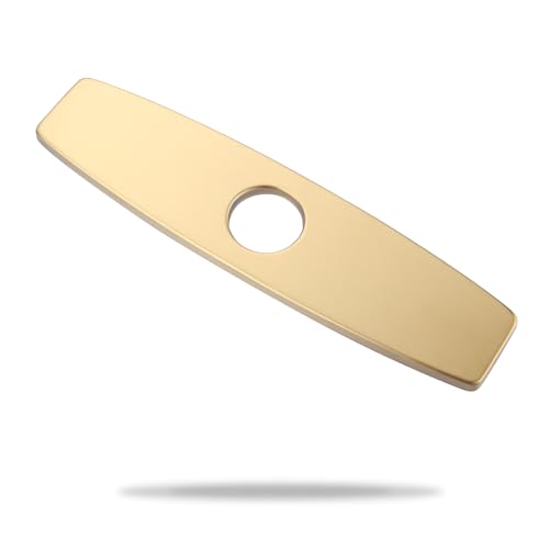 ARCORA 10.2 Inch Faucet Plate Sink Hole Cover Escutcheon - color: Brushed Gold
