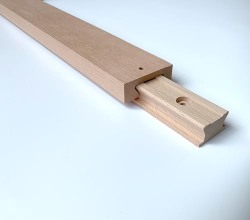 Wood Drawer Slides 18 Inch, Solid Beech Wood Center Guide Track Replacement - size: 17-3/4“