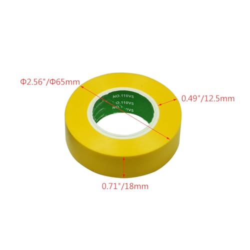 Electrical Tape, 2 Pcs, Black/Yellow