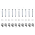 uxcell 10Set 15x14mm Furniture Cam Lock Fitting with 5.8x40mm Dowel Fasteners, 3-in-1 Metal Furniture Board Connecting Screws Bolts Assortment Kit for Cabinets Chairs Drawer - size: 5.8 x 40mm
