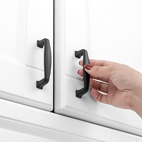 KOOFIZO 10 Pack 3 in Matte Black Cabinet Pulls, Black Drawer Handles 1817 - color: Black, size: 3" CC - 10Pcs