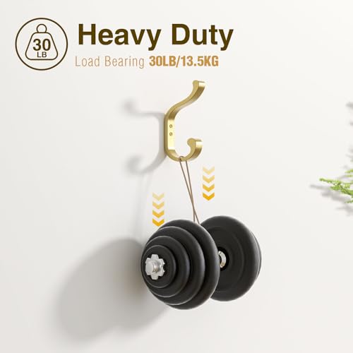 Coat Hooks Wall Mount,Heavy Duty Wall Hooks for Backpack,Towel,Gold 4 Pack - color: Gold, size: 4 Pack