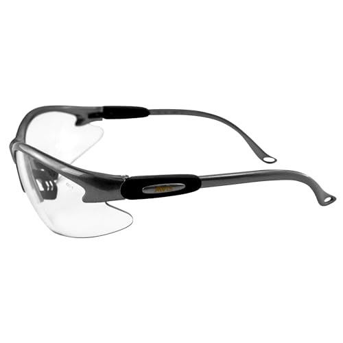 Global Vision Safety Shop Glasses - color: Grey Frame/Clear Lens