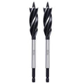 Wood Drill Bit 19/32 in. x 6-1/2 in. x 2Pcs Auger Drill Bits for Wood with 1/4 Inch Quick Change Hex Shank - size: 19/32 Inch