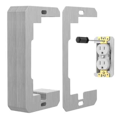 20 Pcs Wall Plate Spacer,Spacers for Electrical Outlets, Metal Flush Fit Device Leveling Plates for Electrical Outlet Repair, Fix Loose Outlets and Electrical Boxes - style: 20PCS