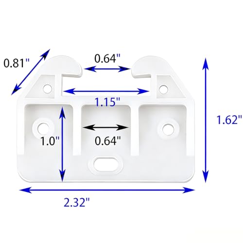 FDXGYH 10 Pcs Plastic Drawer Guides Drawer Track Guides Drawer Rail [White] - size: 58×41×16mm