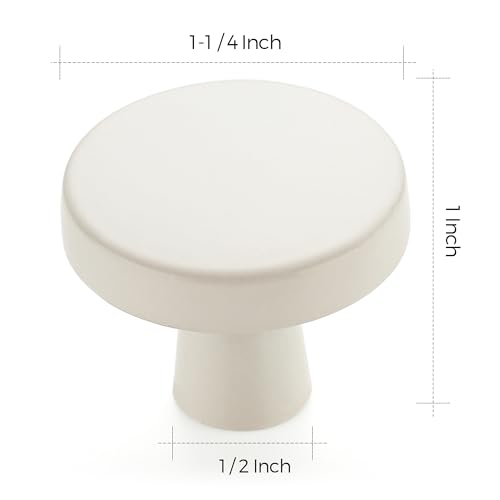 Ravinte White Drawer Pulls, 1-1/4 Inch Cabinet Knobs,25 Pack - color: White