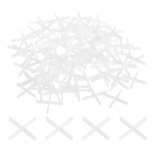 uxcell 1600Pcs Tile Spacers, 1mm 1/32" Cross Shape Wall Floor Tile Spacer Tiling Tools for Ceramic Tile Installation, White - size: 1mm