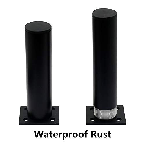 4-Pack Adjustable Aluminum Alloy Furniture Legs 6" Height Black - color: Black, size: 6 Inch