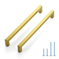 JOY DECOR Gold Cabinet Handles Square Cabinet Pulls, 8-3/4 Inch CC, 10 Pack - size: 8-3/4 Inch Hole Center