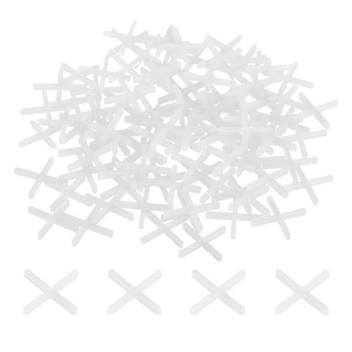 uxcell 1600Pcs Tile Spacers, 1.5mm 1/16" Cross Shape Wall Floor Tile Spacer Tiling Tools for Ceramic Tile Installation, White - size: 1.5mm
