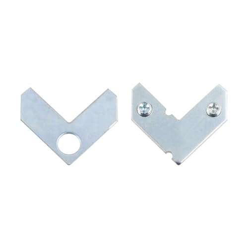 Geesatis 20PCS L-Shaped Corner Brace Plate, 35 x 13 mm Metal Picture Frame Bracket, Silver Tone Flat Plate Fastener for Shelves, Cabinets, Photo Frames, DIY Furniture – Includes Screws & Gaskets