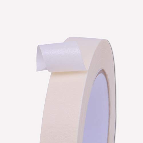 Lichamp Masking Tape 1 inch, 2 Pack General Purpose Beige Masking Tape White Masking Paper, 1 inch x 55 Yards x 2 Rolls (110 Total Yards) - size: 2 Rolls x 0.94 inch x 55 Yards