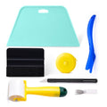 FOSHIO Wallpaper Kit, Including Wallpaper Smoothing Tool, Card Squeegee, Seam Roller, Wrapping Paper Cutter Exacto Knife, Mesureing Tape, Wallpaper Tools for Peel and Stick Window Film Application Kit - color: 04 Wallpaper Kit