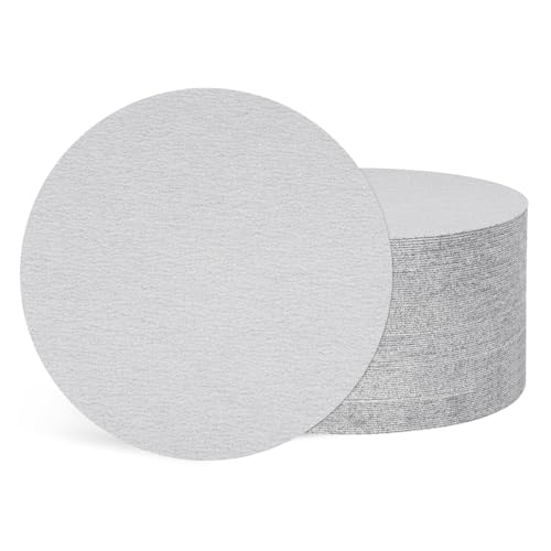 50Pcs Sanding Discs 11In 80Grit Hook and Loop Sandpapers White - color: White, size: 11 Inch(80 Grit)