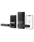 eufy Security Smart Lock C33, Keypad Door Lock with Handle, Built-in Wi-Fi - color: Black