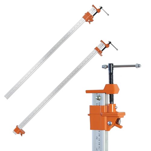 FEIRONG 36-inches Bar Clamps with 2-Pack, 330LB Load Limit with Built-in Ruler, 90° Angled Jaws for DIY Projects & Cabinet Installation - size: Orange 36-inch 2 Pack