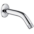 BRIGHT SHOWERS Brass Shower Arm with Flange 6 Inch Wall Mounted Shower Pipe Arm Extension for Fixed Shower Head and Handheld showerhead, Chrome - color: Chrome, style: Basic 6 Inch