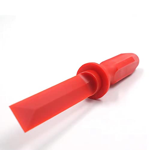 CKAuto Non-Marring Super Grip Plastic Chisel Scraper, Wheel Weight Remover,Red - size: 5 inches x 1.73 inches