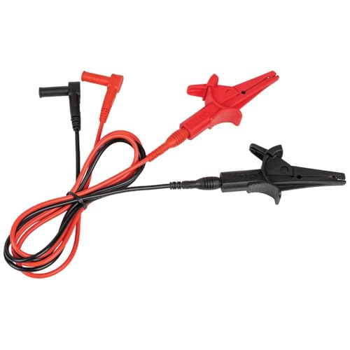 Klein Tools 69381 Alligator Clip Test Leads, Heavy-Duty Banana Plug Replacement Leads, 3-Foot