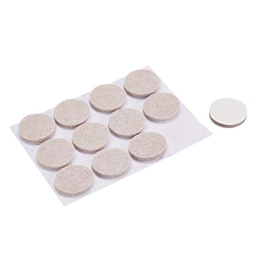 Amazon Basics Round Self Adhesive Felt Furniture Pads, Floor Protectors, Anti Scratch, 1 inch, 32 Count, Beige