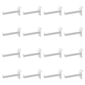 16 Pack Heavy Duty Tube Slatwall Shelf Brackets, Metal Tubular Slat Wall Brackets with Lip, Slatwall Accessories for Garage, Retail, and Home Storage - size: 6 Inch, style: White
