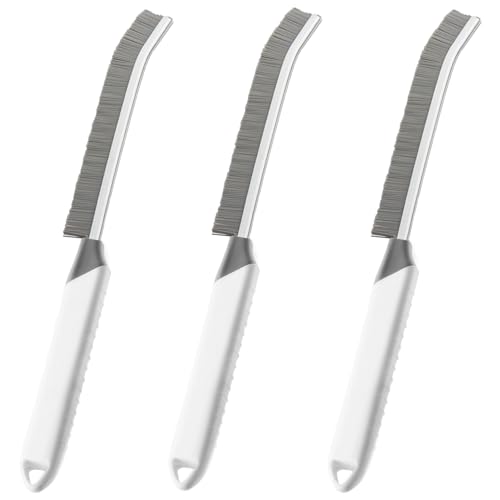 Crevice Cleaning Brush Bathroom Tile Groove Gap Cleaning Brush Premium Crevice Cleaning Tool Aluminum Support with 15° Angled Head-Grout Thin Brush,Kitchen & Bathroom Tool (3PCS) - color: 5pcs