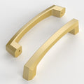Amerdeco 10 Pack Brushed Gold Cabinet Pulls 4 Inch(102MM) Hole Centers Kitchen Cabinet Handles Hardware Kitchen Handles for Cupboard Drawer Pulls ZH0032 - color: Brushed Gold, size: 4"/102MM Hole Center