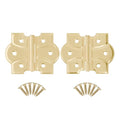 Polished Brass Butterfly Hinges with Removable Pin - Pack of 2 - Surface Mount Cabinet Door Hinges - UA-261-HPB (1) - color: Brass