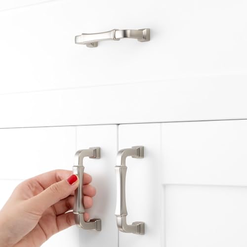 3 Inch Brushed Nickel Cabinet Pulls Kitchen Handles 10 Pack 3175 - color: Brushed Nickel, size: 3 In Hole Distance