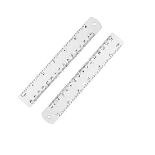 Unjoo Stainless Steel Ruler, 2-Pack, 6 Inch/15 cm Dual Scale Ruler - size: 6 inch 2 pack