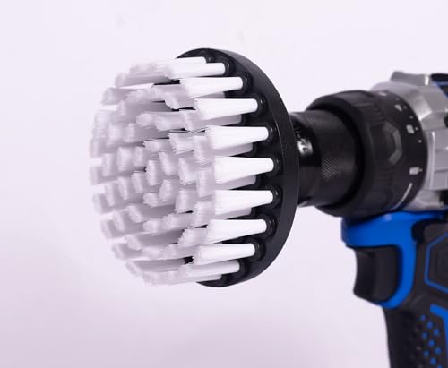 Diamond Shine 3-Pack Soft Drill Brush Attachment Set with Storage Case – Turns Drill Into Electric Power Scrubber for Car Detailing, Carpet, Upholstery & Glass
