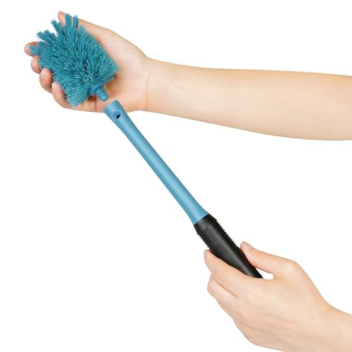 MOSOLAN 2-in-1 Bottle Brush and Straw Cleaner Brush, Smokey Blue, 1 Pack - color: Smokey Blue, size: 1 Count (Pack of 1)