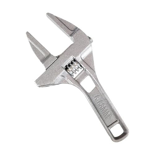 Adjustable Wrench, 6-68mm Wide Jaw Aluminum Alloy Short Handle Wrench