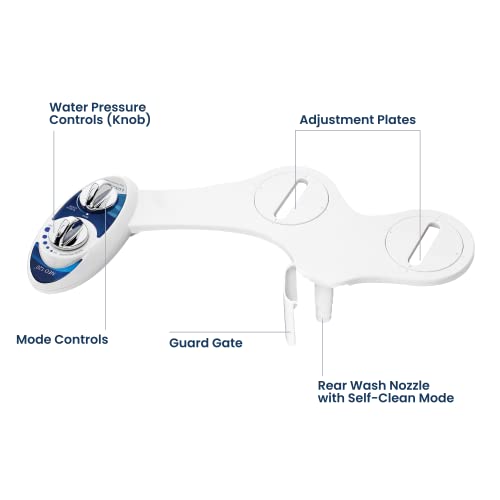 LUXE Bidet NEO 120 - Bidet Attachment for Toilet Seat, Blue - color: Blue