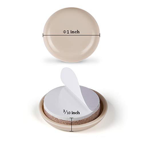 24PCS Self-Stick Furniture Sliders,1Inch Furniture Chair Sliders for Carpet - size: 1 Inch Round