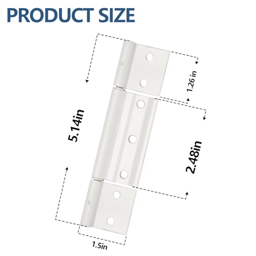 Replacement for Screen Doors Hinge fits for White Aluminum 1/8 in Larson Grooved Center Screen/Storm Door Hinge, Extruded Aluminum Door Hinge Kit Compatible with Most Screen Doors - White 3 Pack