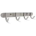 Towel Hook Rack Brushed Nickel - Sagmoc 11-Inch Coat Hook Rail Wall Mounted with 4 Hooks, Durable Wall Hangers for Bedroom, Bathroom, Foyer, Hallway (304 Stainless Steel) - size: 4R hooks